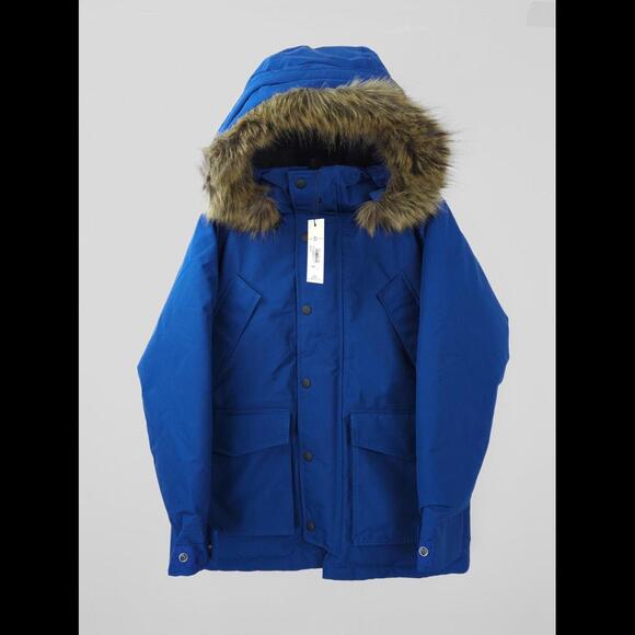 [SOLD] NWT WOOLRICH Men's Sz US L Arctic Down Parka Royal Blue GORETEX FUR HOOD - Picture 1 of 9